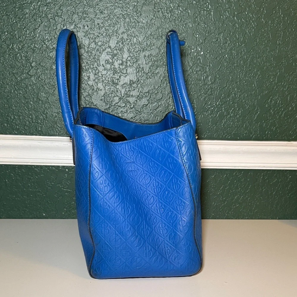 Henri Bendel Empire Tote Bag Purse Blue